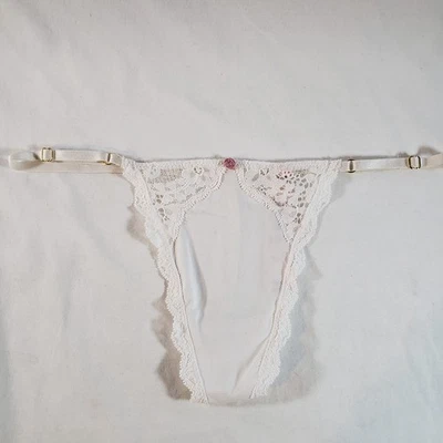 Panty Victoria's Secret Dream Angels con ribete de encaje ajustable con tanga en V Foto 1 de 2