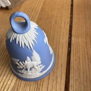 Wedgwood Decorative Bell Moose Blue Jasperware Vintage British - Picture 1 of 6