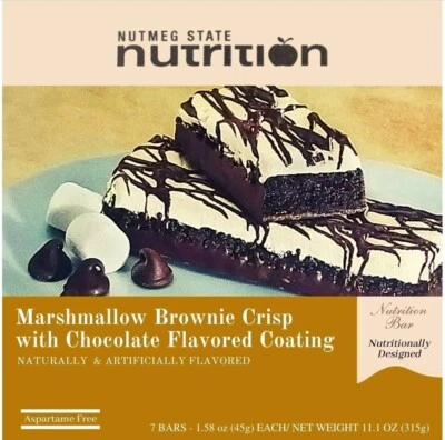 NUTMEG STATE NUTRITION DPTG Marshmallow Brownie Crisp Bar WW & IP Compatible (Robard)