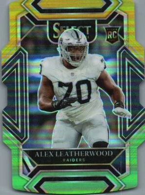 2021 Panini Select #286 Alex Leatherwood Green and Yellow Prizm Die Cut - Image 1 of 2