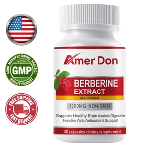 Berberine with Ceylon Cinnamon 1200mg Capsules Heart Health & Immune Blood Sugar - Picture 1 of 12