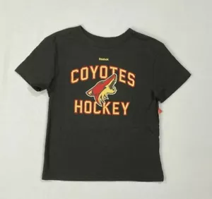 Kids Reebok Coyotes Hockey T-Shirt Black Sz Large (7) New BJ - Picture 1 of 1