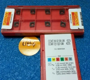 SANDVIK   CCMT 06 02 08-UM   CCMT 2(1.5)2-UM  4225   CARBIDE INSERTS  10 PCS - Picture 1 of 2
