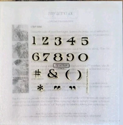 Estampillas acrílicas transparentes con números de cosecha cerca de mi corazón (A1082) Foto 1 de 3