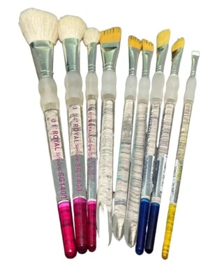 Juego de 9 brochas de maquillaje Royal Soft Grip contorno todo nuevo  Foto 1 de 4