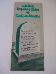 Death: Hopeless Night or Glorious Sunrise by Marvin Rosenthal. Friends of Israel - Imagen 1 de 3