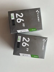 Fahrradschlauch  CUBE 26“  Schrader AV 40  2x - Bild 1 von 3