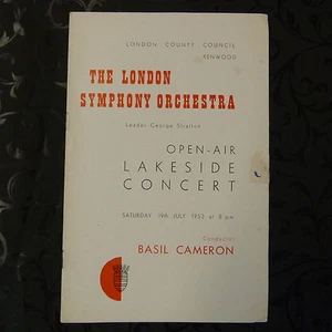 concert programme LSO - BASIL CAMERON 1952 - Picture 1 of 1