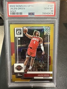 2022-23 Panini Donruss Optic Jalen Green Gold 06/10 PSA 10