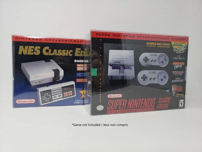 BOX PROTECTOR FOR NES SNES CLASSIC MINI CONSOLE CLEAR PLASTIC CASE - Image 1 of 4