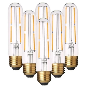 6Pack Dimmable T10 LED Bulb 2700K Tubular Light Bulbs 40W Equiv 400LM Warm White - Picture 1 of 8