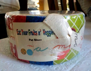 Moda Jelly Roll Eat Your Fruits N' Veggies by Pat Sloan RARE! - Picture 1 of 3