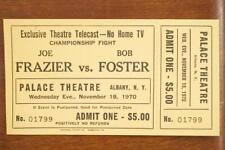 1970 Boxing Match Ticket Palace Theater Joe Frazier VS Bob Foster Albany NY
