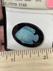 Beautiful Carved Australian Opal Fish on Onyx Backing Vintage Estate Find