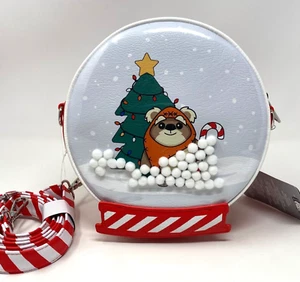 Bolso Bandolera Nuevo con Etiquetas Disney Loungefly Star Wars Ewok Holiday Snow Globe - Imagen 1 de 9