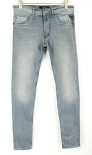 REPLAY Jondrill W31/L34 Men Jeans Skinny Washed Cotton Stretch Greyish Blue