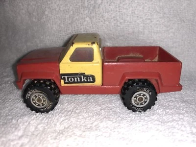 Vintage Tonka 4" Aço Prensado Plástico Vermelho/Amarelo Pick Up Caminhão Brinquedo!! 1978 - Imagem 1 de 4
