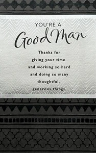 Thankful HAPPY FATHER'S DAY Premium Card FOR A GOOD MAN by American Greetings +✉ - Picture 1 of 6
