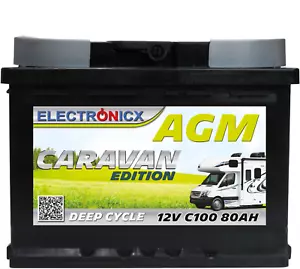 Electronicx Caravan Edition Batterie AGM 80 AH 12V Wohnmobil Boot Versorgung… - Bild 1 von 6