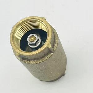 1" IPS SPRING LOADED INLINE CHECK VALVE LF EVERFLOW 150T100-NL BRASS, THREADED - Picture 1 of 4