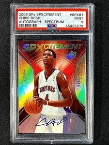 PSA 9 MINT 2006 SSP GOLD UD SPX CHRIS BOSH AUTO #D /10 SPXCITEMENT SPECTRUM 1504 - Picture 1 of 3