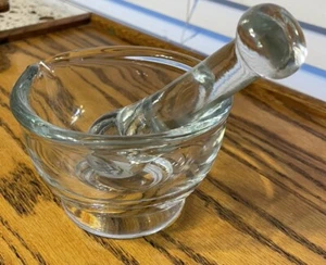 Mörser & Stößel Klarglas 8 Oz Apotheker Medizin Apotheke Pillenzerkleinerer 1 Tasse - Bild 1 von 7