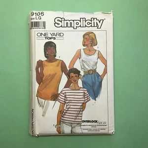 Simplicity Pattern #9106 - Misses' Knit Tops - Size Large - Picture 1 of 2