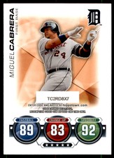 2010 Topps Update Attax Code Cards Miguel Cabrera Detroit Tigers #NNO