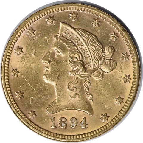 1894 $10 Gold Liberty Head BU Uncertified #207 Cover