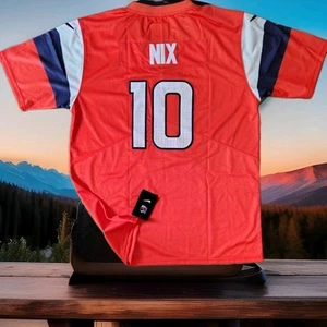 Camiseta Nike Bo Nix #10 Naranja Elite Calidad Denver Broncos Mariscal de Campo Grande - Imagen 1 de 9