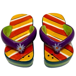 Chanclas Sandalias Salero y Pimienta Zapatos Colorido Vidrio Playa Piscina Novedad - Imagen 1 de 9