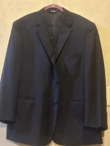 Jos A Bank Blazer Mens 48R Wool Traveler Suit Jacket Sport Coat Navy Blue - Picture 1 of 5