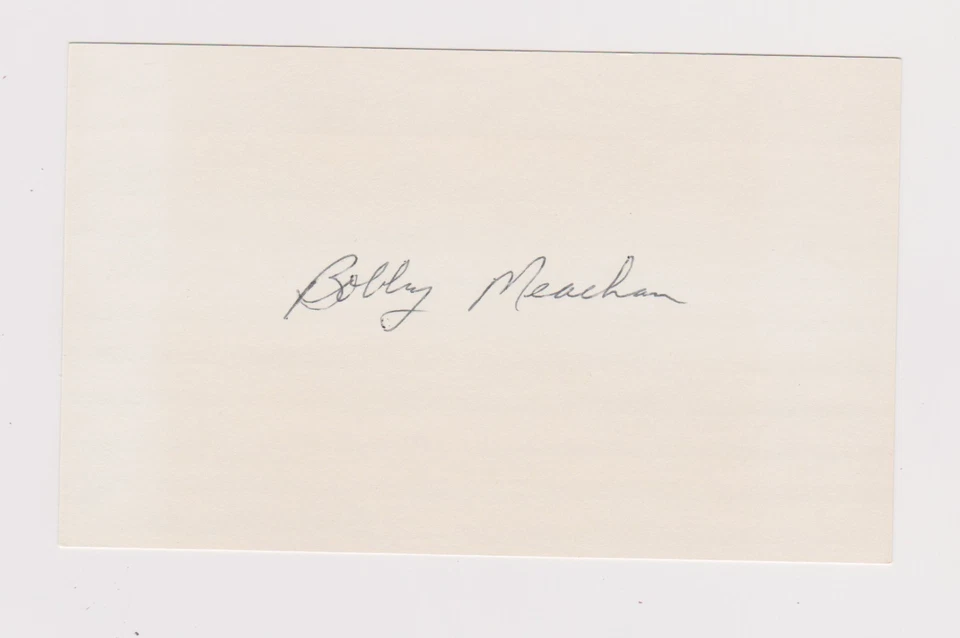 Bobby Meacham - Signed 3x5 - Debut 1983 - Yankees - Image 1 of 1