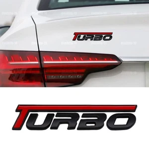 Car Turbo 3D Metal Fender Emblem Rear Trunk Badge Sticker Decal Accessories - Picture 1 of 11