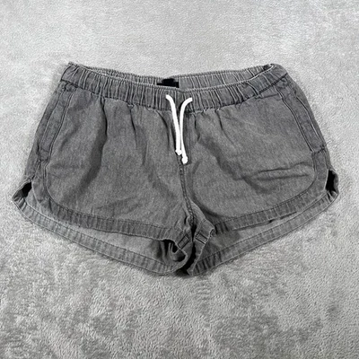Roxy Women's Gray Denim Drawstring Waist Chambray Shorts Size Medium - Image 1 of 4