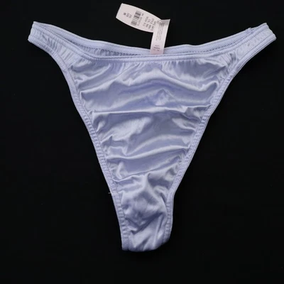 NEW Victoria's Secret VINTAGE Second Skin Satin Thong Panty M MEDIUM - Image 1 of 4