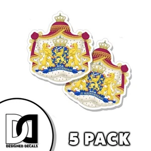 Calcomanías de vinilo corte beso 3 pulgadas escudo de armas real de los Países Bajos - Imagen 1 de 3