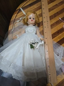 Vintage 1957 Vogue Doll Jill Blonde Hair Brown eyes Bride 10 1/2” Doll - Picture 1 of 23