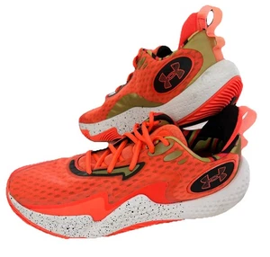 Under Armour Spawn 5 Mens Sz 10 Lets 3 After Burn Basketball Shoes 3026892-800 - Picture 1 of 11