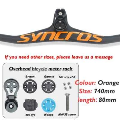 600-800mm Mountain Bike Carbon Fiber Integrated Handlebar with Computer Stand - Image 1 of 4