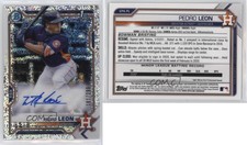 2021 Bowman Chrome Prospect Auto Speckle Refractor /299 Pedro Leon #CPA-PL Auto