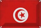 Blechschild Wandschild 20x30 cm Tunesien Fahne Flagge Geschenk Deko
