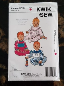 KWIK SEW PATTERN - 2296 BABY TODDLER JUMPSUIT ROMPER RND SQUARE YOKE S-XL UNCUT - Picture 1 of 2