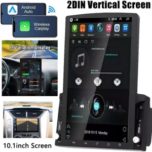 10.1" Android 13 2DIN Car Stereo Radio GPS Navi WIFI Carplay Vertical Screen USB - Foto 1 di 24