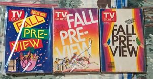 TV Guide Lot of 3 Very Good Cond. Fall Preview 80's