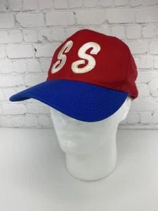 SS Adjustable Snapback Hat Cap Red And Blue - Picture 1 of 10