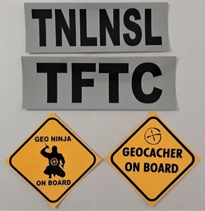 4 x Geocaching bumper window stickers  GPS.   - Imagen 1 de 1