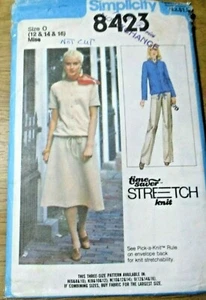 Simplicity Sewing Pattern No. 8423 LADIES PANT SUIT & SKIRT size 12,14,16 - Picture 1 of 2