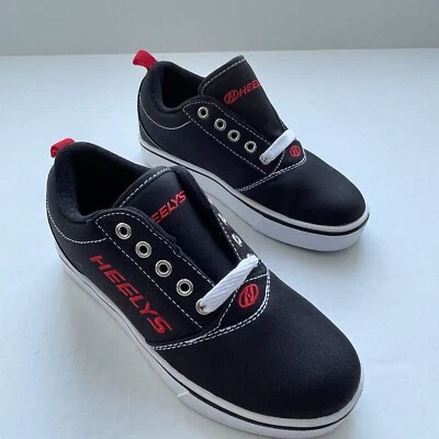 Heelys GR8 Pro 20 Skate Shoes HE100757 Youth 3 Black Sneakers Red Logo - Image 1 of 4