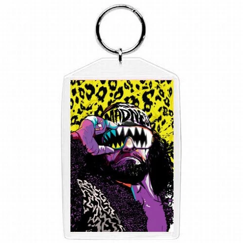 WWE WWF RANDY MACHO MAN SAVAGE WRESTLING KEYCHAIN / ORNAMENT #2 Cover